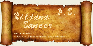 Miljana Dancer vizit kartica